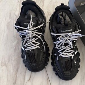 Balenciaga Track Runners Black With White laces Size 11 (Free Usps Shipping)